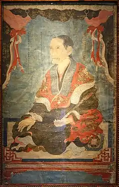 Portrait of Lady Minh Nhẫn Mrs. Bùi Thị Giác (1738-1805), Thai Binh province of Đàng Ngoài in Revival Lê dynasty.