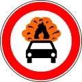 No vehicles carrying explosives