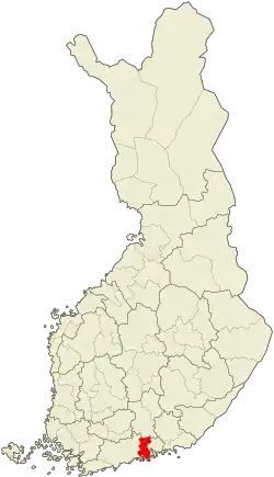 Location of Porvoo sub-region