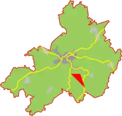 Position of Vordermühle in the town of Wipperfürth