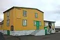 Former post office, now the only store in the island Sandoy, which sells alcohol, it is called Rúsan (short for Rúsdrekkasøla Landsins).