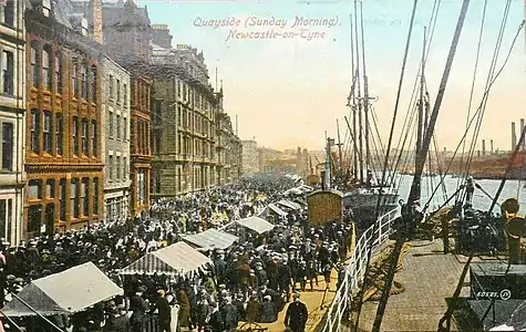 Buildings by Dobson and Kyle on Quayside, Newscastle