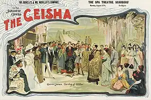 Image 73The Geisha poster, by David Allen and Sons (restored by Adam Cuerden) (from Wikipedia:Featured pictures/Culture, entertainment, and lifestyle/Theatre)