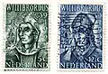 Postage stamp issued from 15 June to 15 September 1939 to commemorate 1200 years since the death of Willibrord, the apostle of the Netherlands