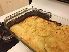 Scalloped potatoes (potatoes gratiné)