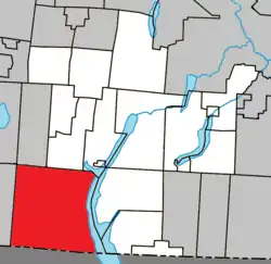 Location within Memphrémagog RCM