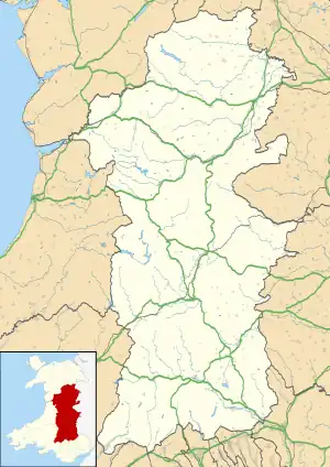 Llanwrin is located in Powys