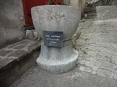 Medieval baptismal font of Prads