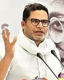 Kishor addressing a press conference May 2022