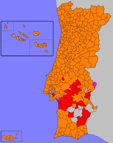 Strongest candidate by municipality.