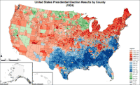 Map of presidential election results by county