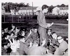 The Presidio 27 sit-down protest in 1968.