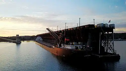 Kaye E Barker at the ore dock in Marquette, Michigan in 2017