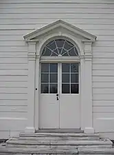 Main door and fanlight, Joseph Priestley House in Northumberland, Pennsylvania