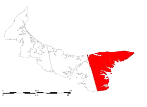 Location of Kings County in Prince Edward Island.