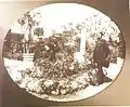 Prince Carol I and Princess Elisabeth at Maria's grave shortly after her death.