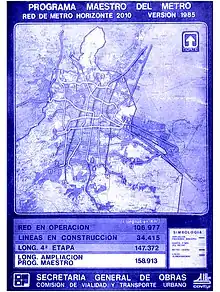 A metro map showing the origin and destination of several routes.