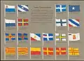 Proposals for a Finnish national flag from 1862-1918, first page.