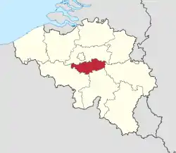 Location of Walloon Brabant