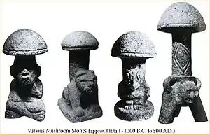 pre-Columbian mushroom sculptures (c. 1500 BCE–1000 CE)