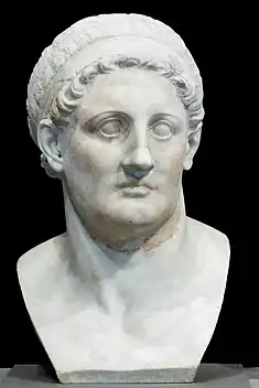 Bust of Ptolemy I Soter wearing a diadem, a symbol of Hellenistic kingship, Louvre Museum.