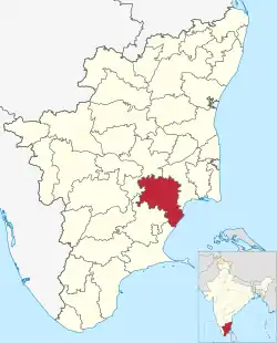 Location in Tamil Nadu