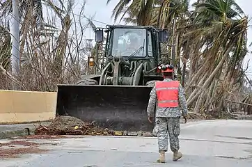 PR National Guard clearing debris at Punta Santiago after Hurricane Maria in 2017