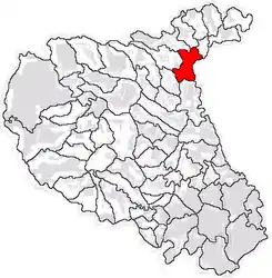 Location in Vrancea County