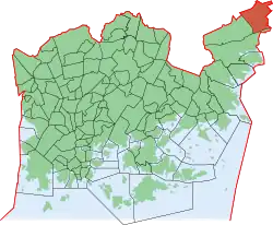 Position of Puroniitty within Helsinki