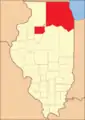 The county split in two portions, 1827-1831