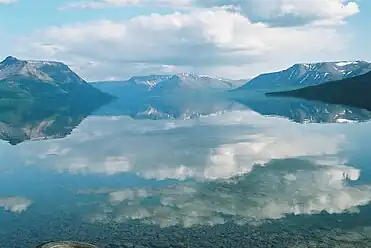 The quiet waters of the lake