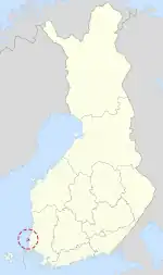 Location of Pyhämaa in Finland