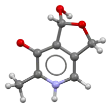 Ball-and-stick model of pyridoxal