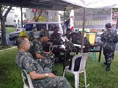 Reservists from the HHC, 1502IBDE(RR) and 20IB(RR) manned the Tactical Command Post at the Holy Cross Memorial Park in San Bartolome, Novaliches, Quezon City during (Undas 2010) Security Operations.