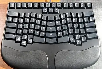 A "Truly Ergonomic" keyboard, which combines fixed-split design with vertical columns and staggered rows