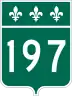 Route 197 marker