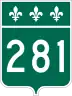 Route 281 marker