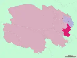 Location of Huangnan Tibetan Autonomous Prefecture in Qinghai