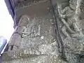 A worker removes a stone from the quarry.