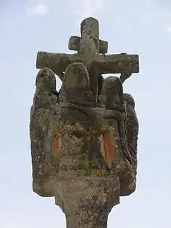 The pietà decorating the enclos paroissial calvary.