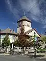 Town Hall and the Library