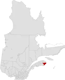 Location of Le Rocher-Percé