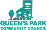 Logo showing a block of flats, a house, people and a tree