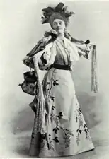 Young white woman in day wear of 1895