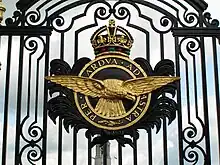 The RAF badge on Cranwell's gates