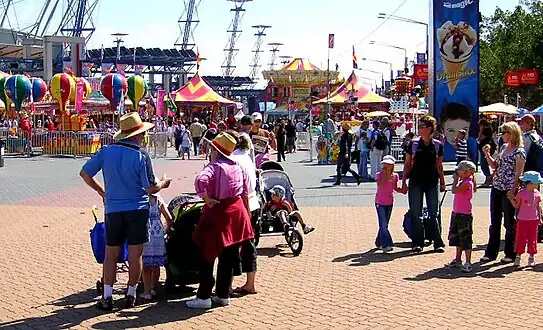 Arriving at the Showground