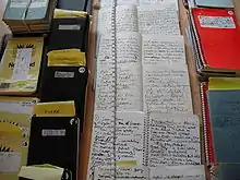 A selection of Roger Deakin's notebooks