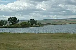 View east across the Milk River Ridge Reservoir