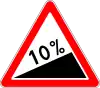 Steep ascent