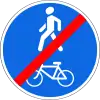 End of shared-use path